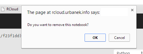 Delete Notebook Confirmation Dialog