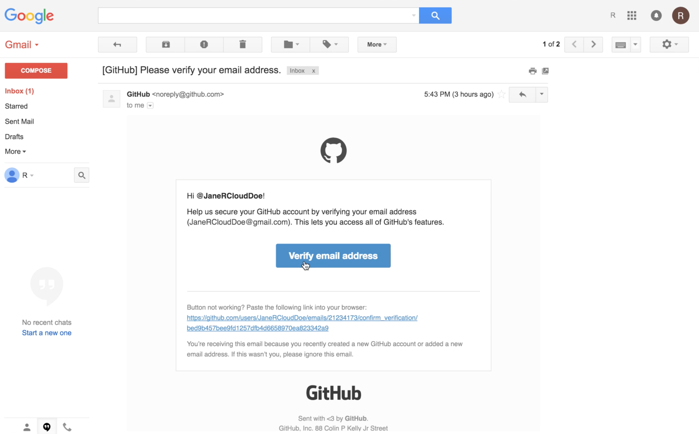 RCloud GitHub Verify Email Address